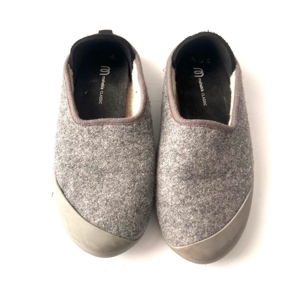 𝅺MAHABIS Classic Convertible gray wool indoor outdoor slippers